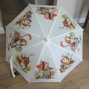 Vintage 1992 Salamander Alice In Wonderland Umbrella NWT Rare